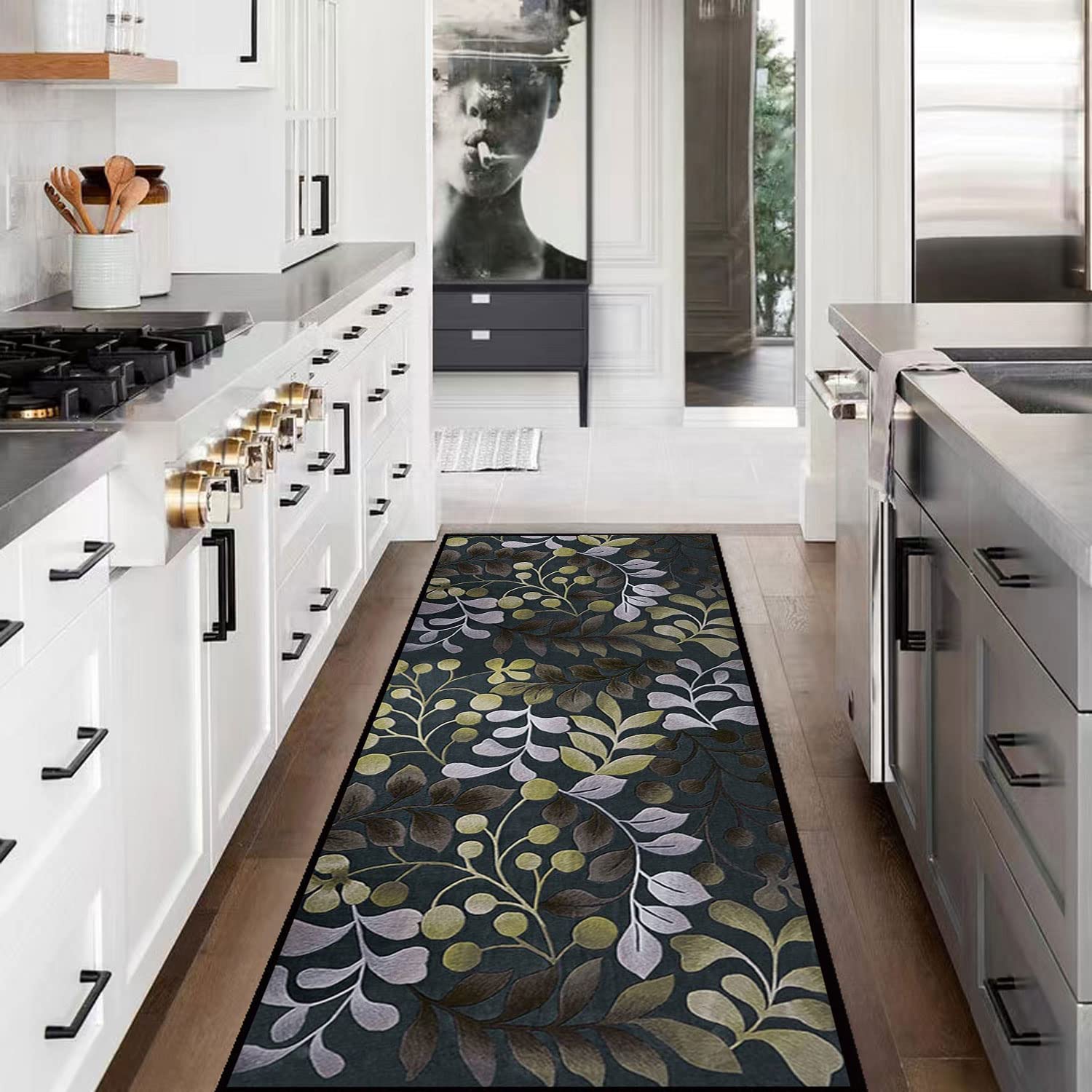 Tapis de Couloir coloré, Lavable, Tapis de Passage, Tapis de Couloir, Long et Largeur Personnalisable