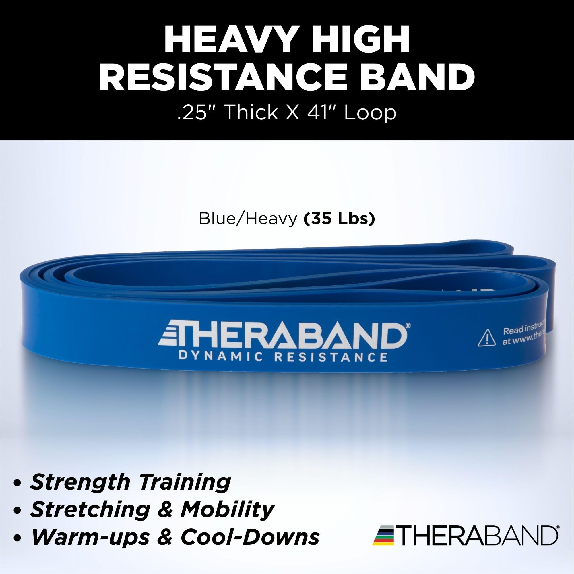 Theraband Juego de 2 Bandas elásticas de Alta Resistencia para Mejorar la flexibilidad, rehabilitación de Lesiones y Entrenamientos de Todo el Cuerpo, Resistentes Bandas elásticas para