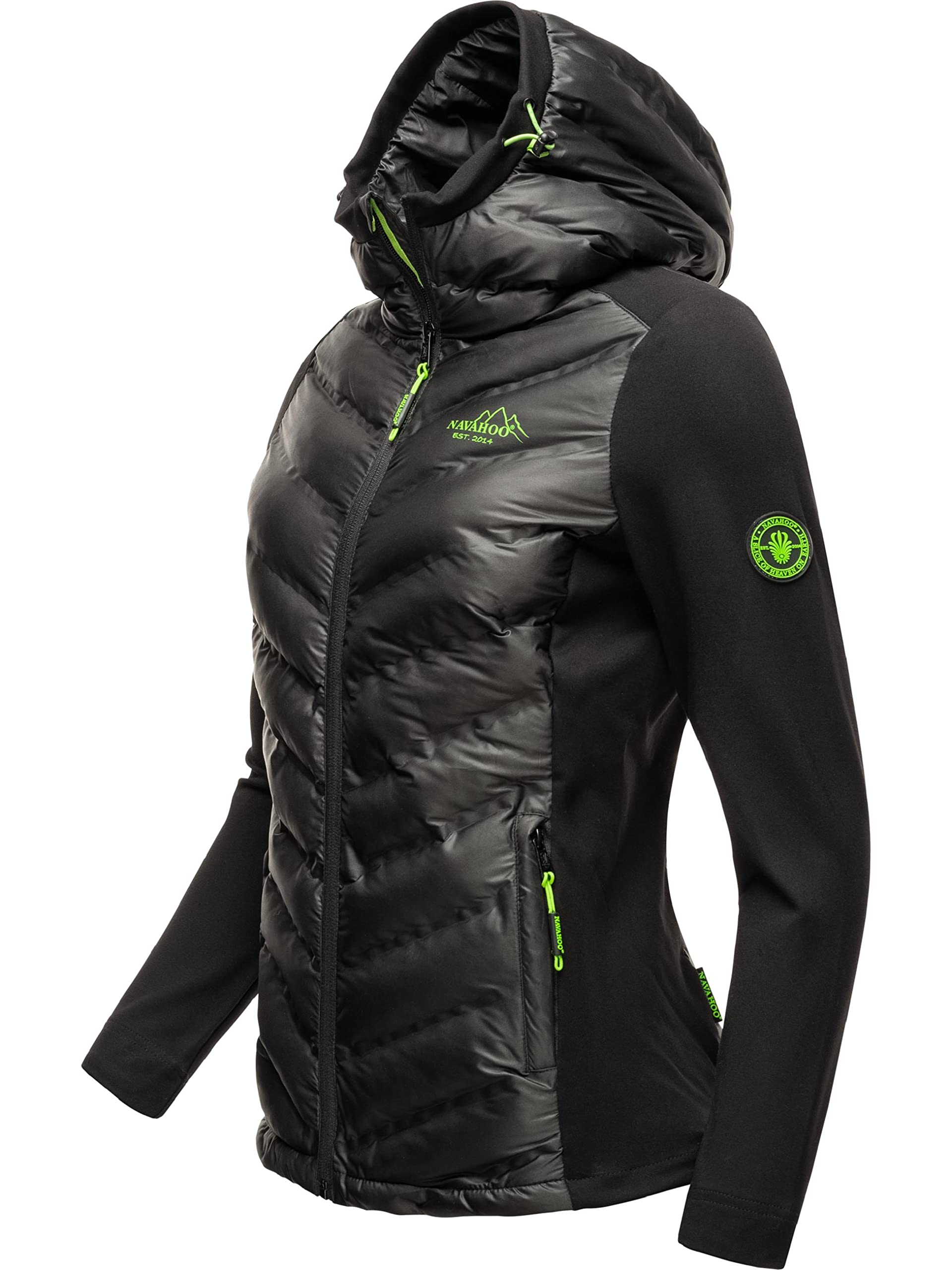 Navahoo Damen leichte Übergangsjacke Steppjacke mit Kapuze Nimm Mich Mit XS-XXL