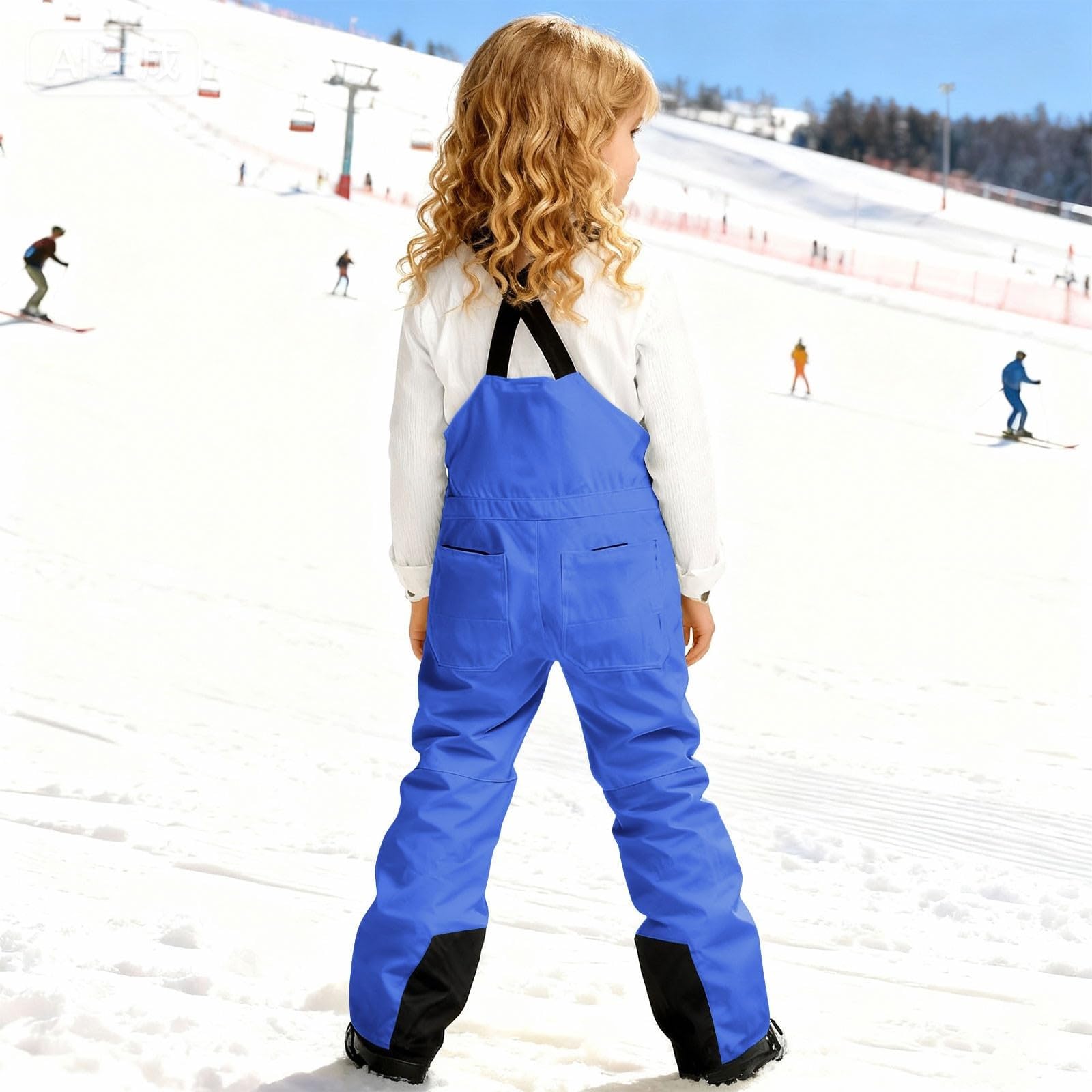 Generisch Combinaison de neige isolée pour salopette, combinaison de ski pour sports d'hiver de plein air, convient pour la vie quotidienne, les vacances d'hiver