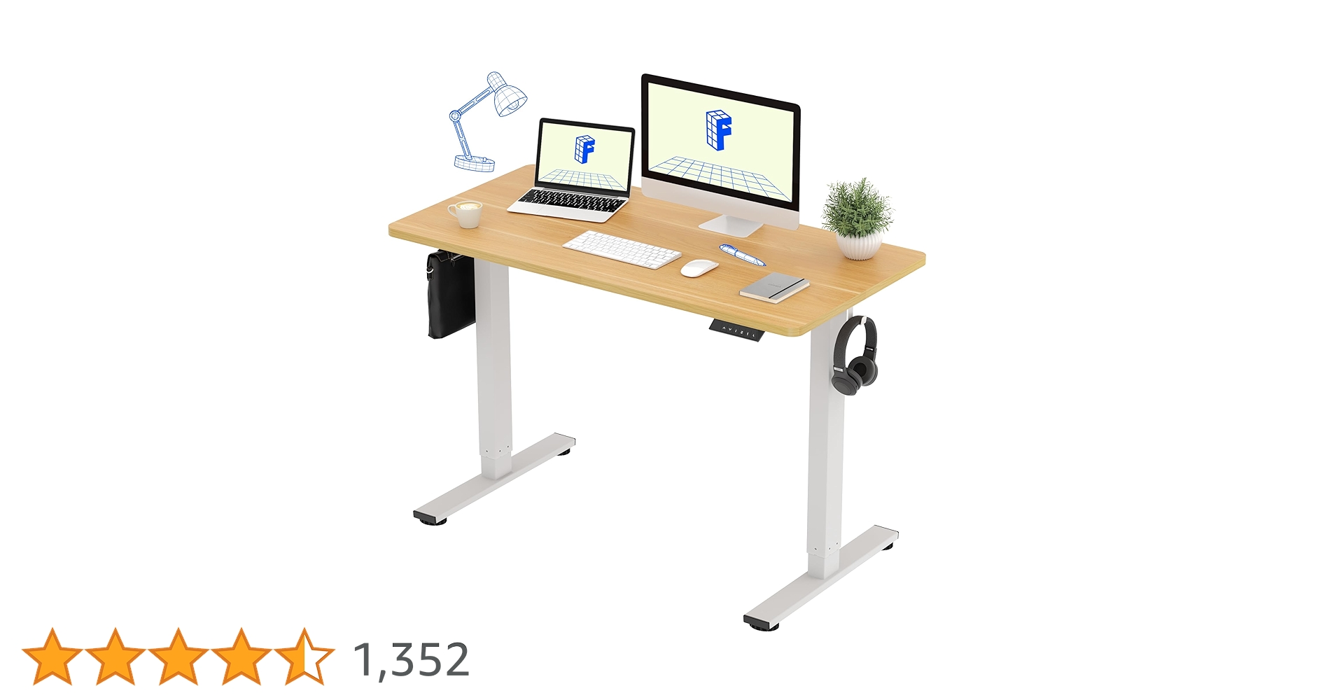 Amazon | FLEXISPOT 電動式スタンディングデスク(幅120×奥行60