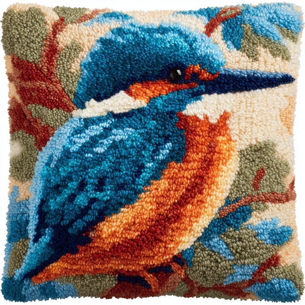 WallustrioaW Latch Hook Cushion Kits,Animals Birds