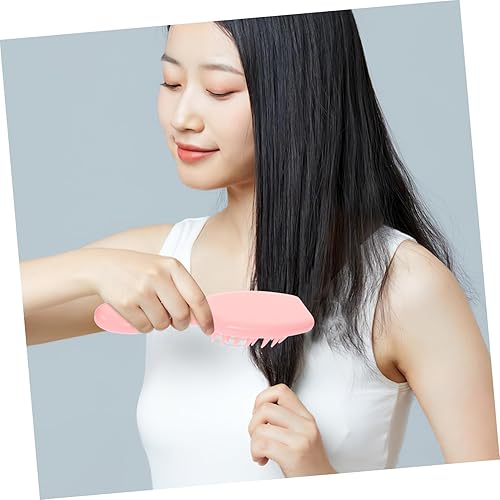 Miniatura 8 de Cepillo de silicona para lavar el cabello con asa, peine para caspa, cepillo para champú para el cabello, cepillo exfoliante para limpieza del