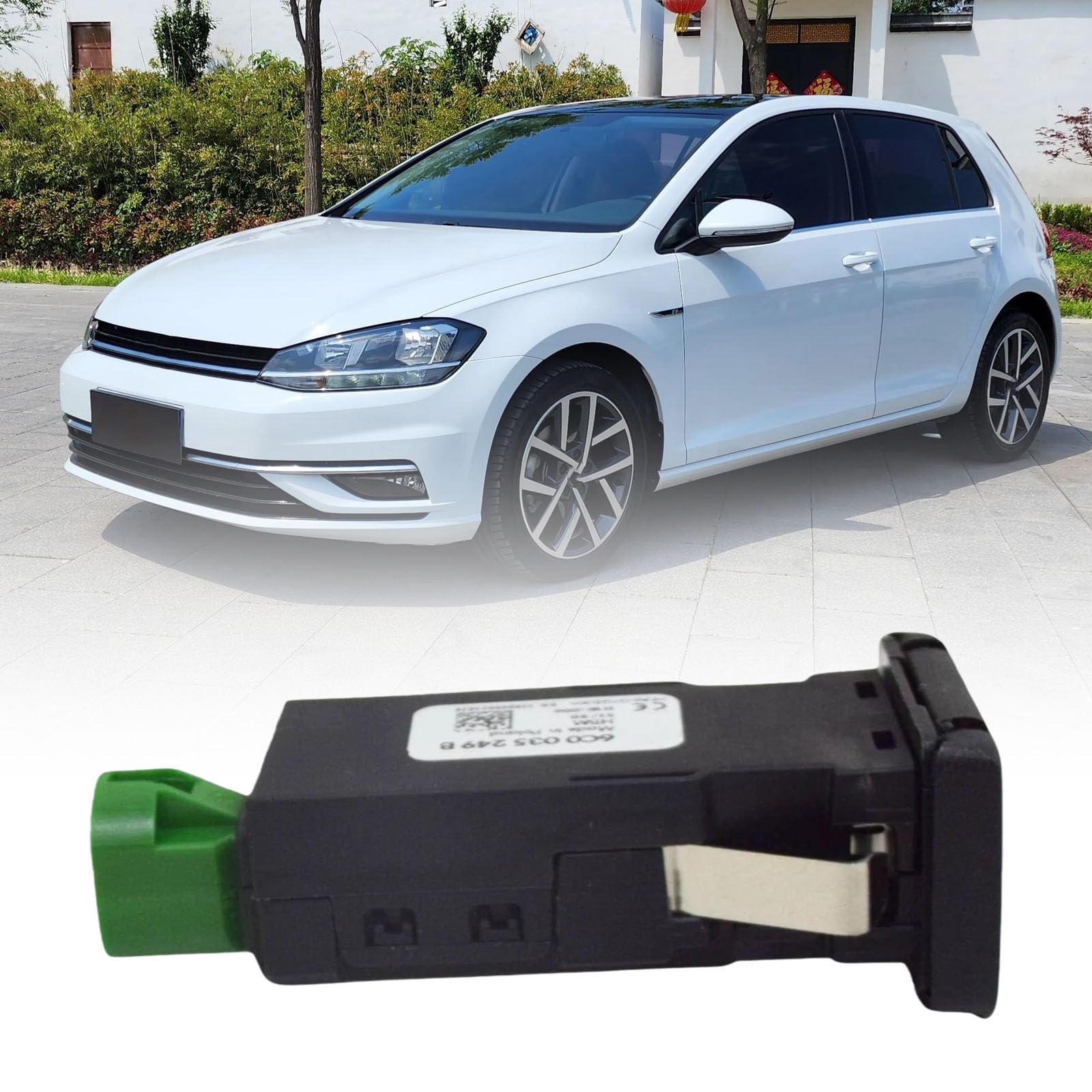 USB und Eingangsanschluss, Sound Enhancer, Schnellanschluss, Golf Fahrzeug, 6C0035249B, USB Assistent Anschluss