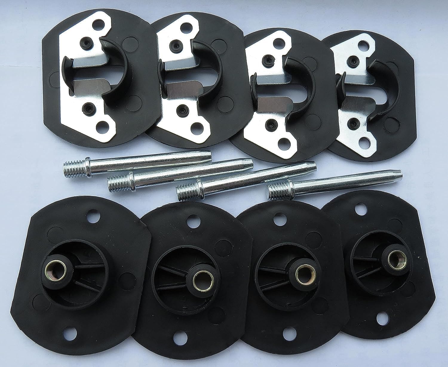 HAIMMY 4 Sets Sofa Couch Sectional Furniture Connector Pin Stays (BLACK)