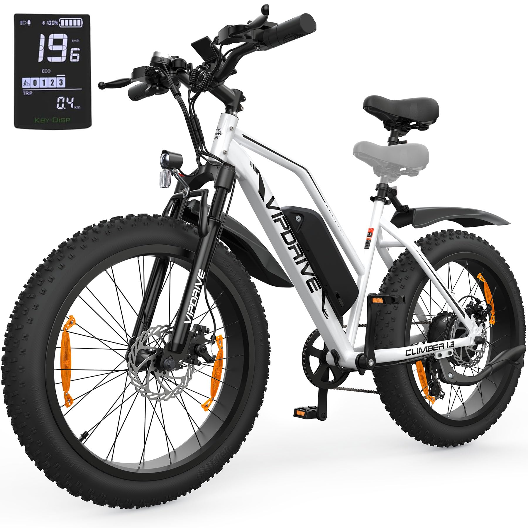 Electric Bike for Adults with 500W Motor, 48V 13AH Removable Battery, 26" Electric Bicycle Fat Tire E-Bike 22MPH 50Miles Mountain Beach Snow E-Bike, 7 Speed Gear, UL 2849 Certified