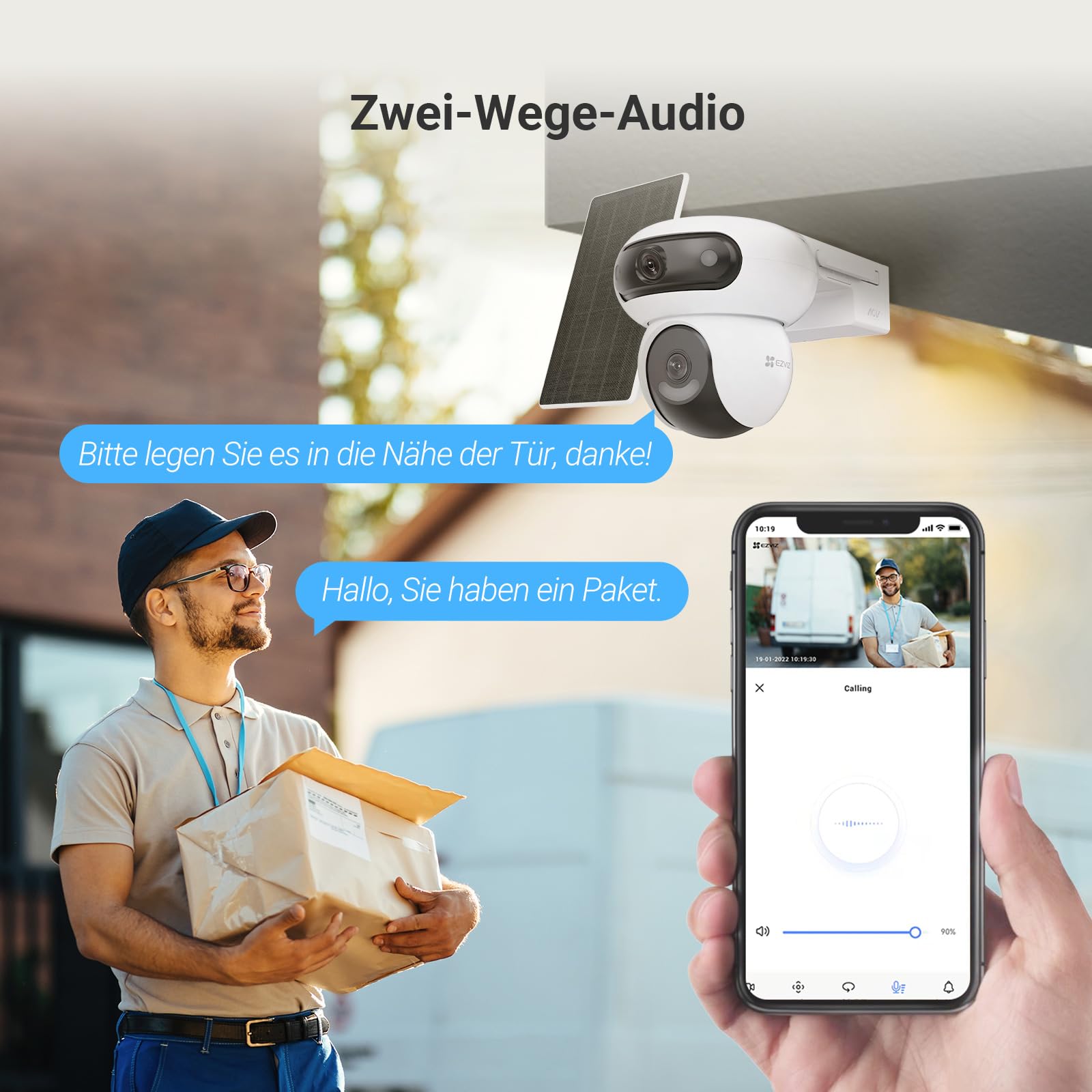EZVIZ HB90 2K+&2K+ Dual WLAN Überwachungskamera Akku Outdoor +8W Solarpanel – Ansicht 9