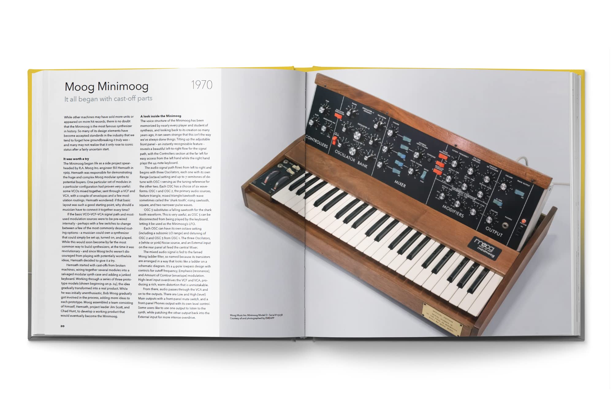 Bjooks Synth Gems 1 Libro illustrato con copertina rigida sui sintetizzatori vintage con foto, articoli di approfondimento e storia cronologica degli strumenti elettronici dal 1970 al 2000