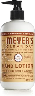 Mrs. Meyer's Clean Day Hand Lotion, Hand Cream for Dry Hands, Non-Greasy Moisturizer Made with Essential Oils, Cruelty Free Formula, Oat Blossom Scent, 354 ml Bottle
