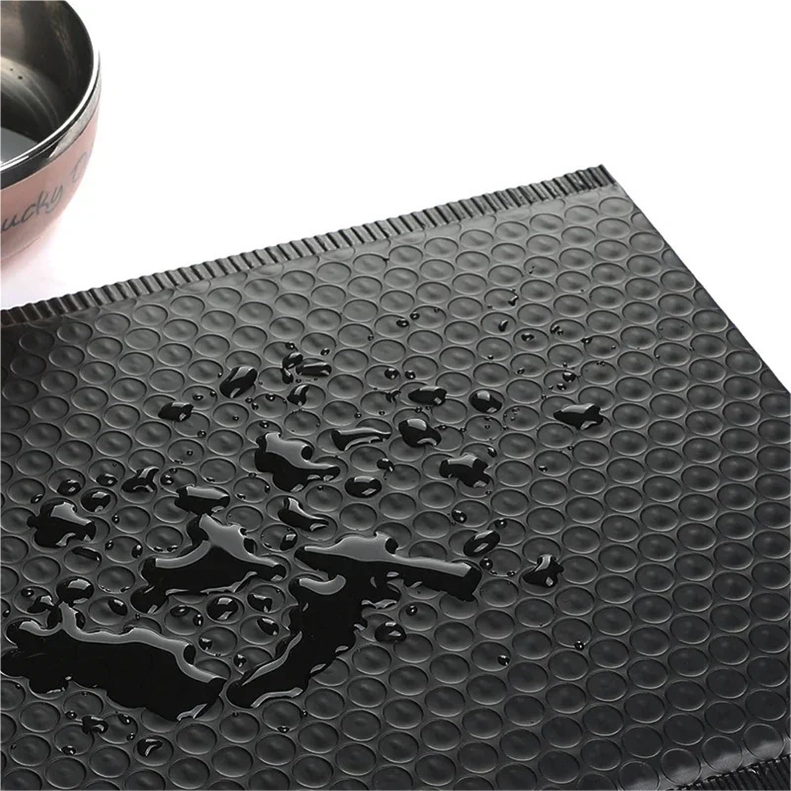 50PCS Buste postali a bolle nere a busta in schiuma imbottite con sigillo automatico Borsa a postale Pacchetti di spedizione per Imballaggio(Black)