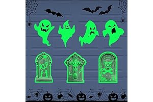 7 Pcs Halloween Garage Door Decorations Halloween Magnets Luminous Magnetic Stickers