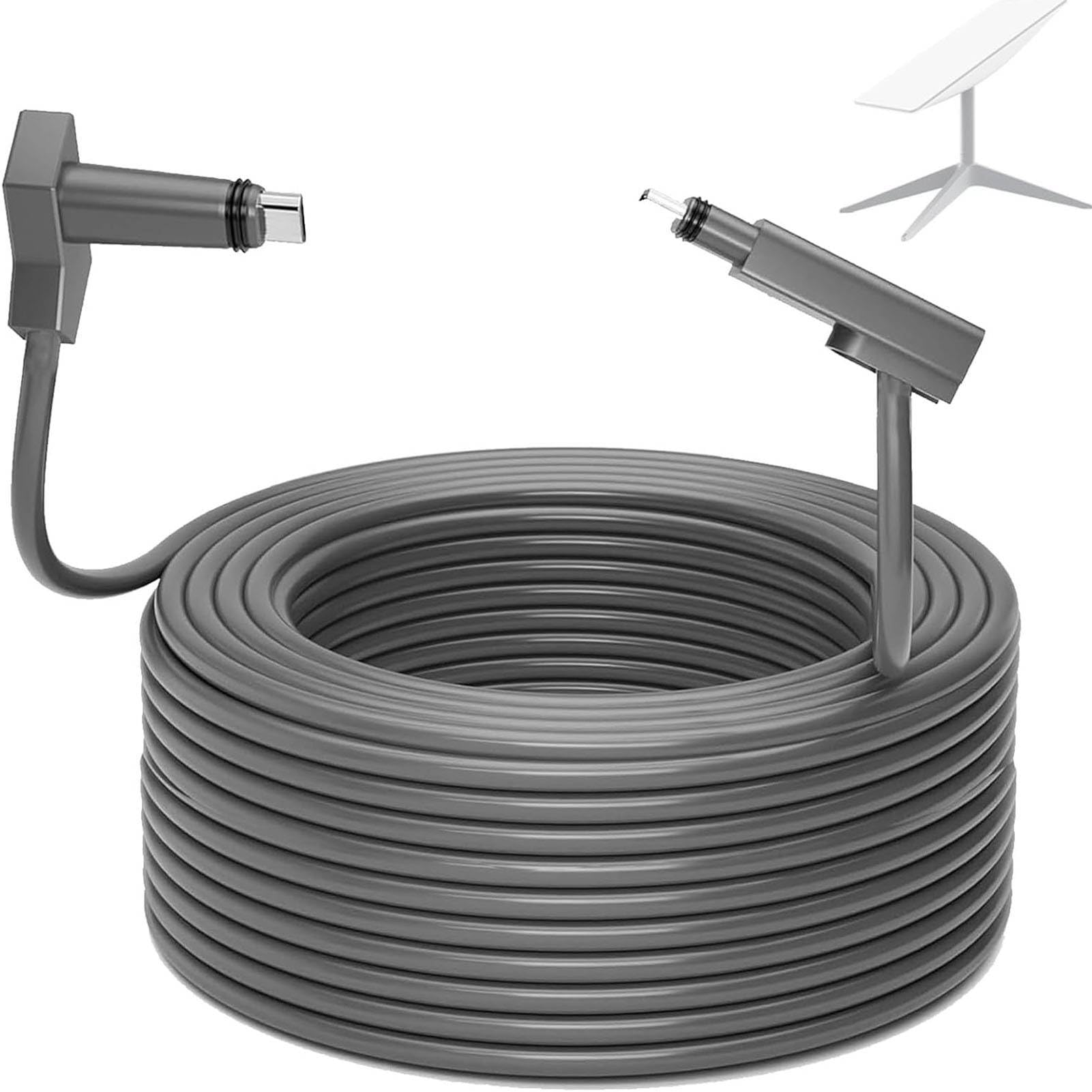 Cavo di Ricambio 32.8FT per V2 Rettangolare Impermeabile Internet Kit Cavo Estensione Cavo Satellitare Si Adatta Gen 2 Accessori Connessione 10M