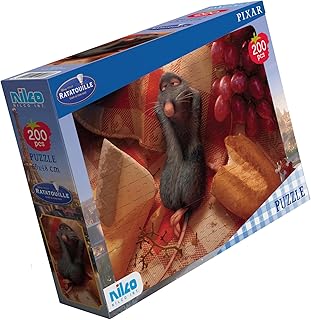 مجموعة بازل من فيلم الفار الطباخ (راتاتوي) ديزني من نيلكو، 200 قطعة، مقاس 68 سم × 49 سم