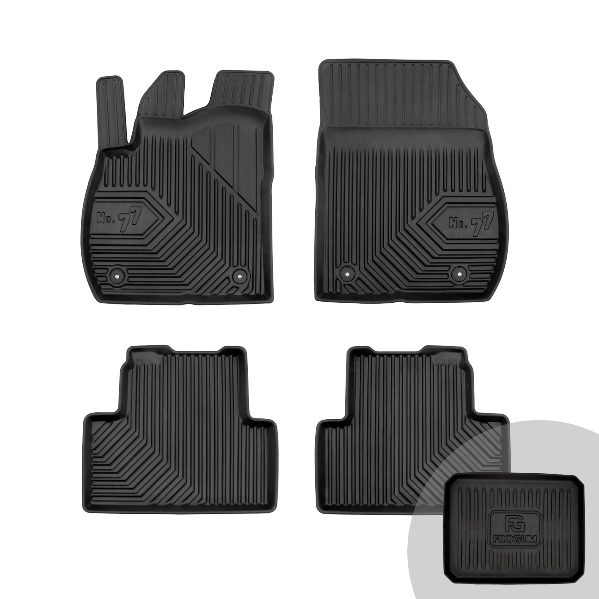 FROGUM No.77 Alfombrillas para Coche Alfombras para Opel Zafira C 2012-2019 | Borde Alto | para Todo el año | Tamaño