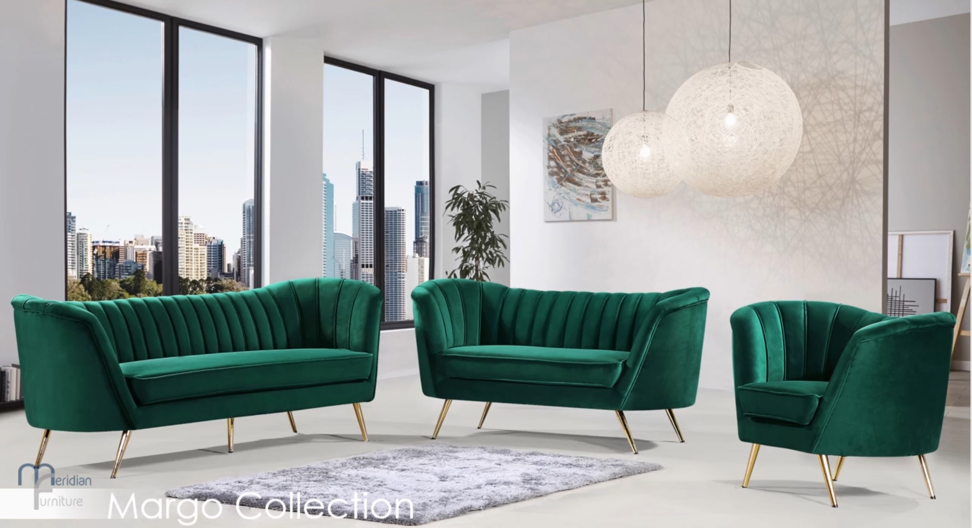 Sillón Terciopelo Verde Plegable 43 cm Ancho miniatura 7