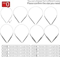 Vista 3 de Agujas de tejer circulares de acero inoxidable, tamaño 0, 16 pulgadas de longitud, aguja circular para proyectos hechos a mano, tejido de bricolaje