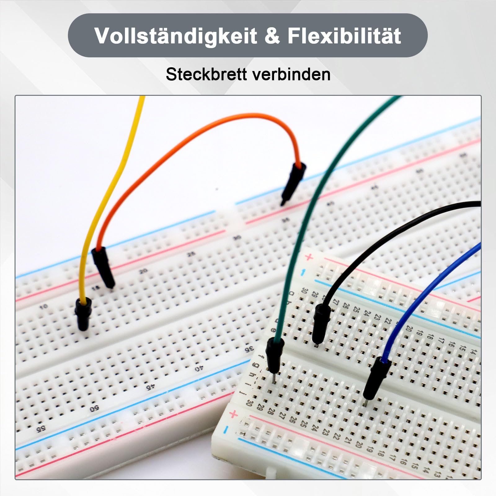 6 mini breadboard kit 170 e 400 punti + 1 breadboard 830 punti senza saldatura + 65 ponticelli flessibili, elettronica compatibile con Arduino, progetti fai da te