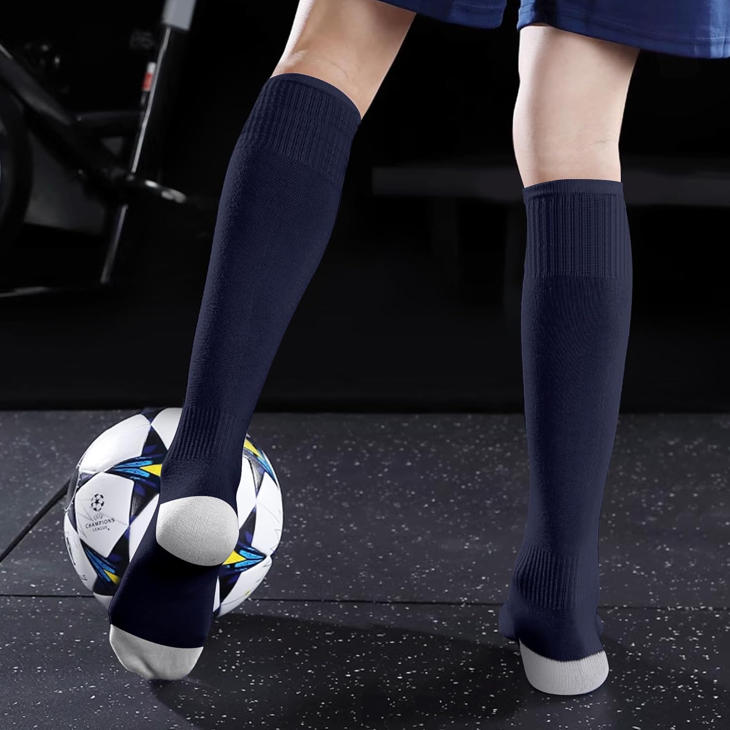 GRAPMKTG 3 Pairs Soccer Football Socks for Youth Baseball Softball Socks for Women and Men Boys Girls - Image 2