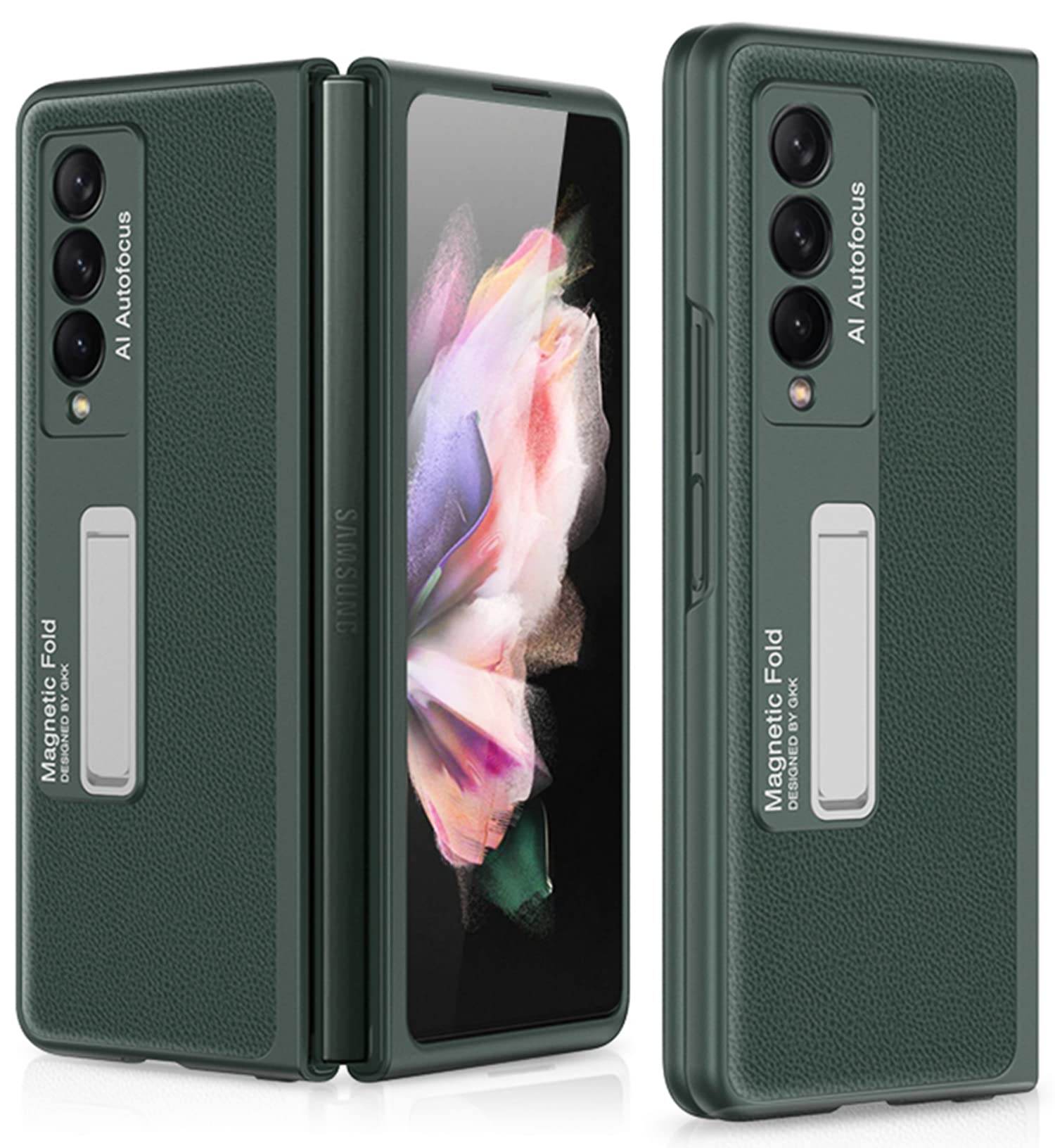 Kapa Leather Case for Samsung Galaxy Z Fold4 / Z Fold 4,Inbuilt Stand Hybrid Stand Protection Back Cover (Green) (B0BLK35KBD) Amazon Price History, Amazon Price Tracker