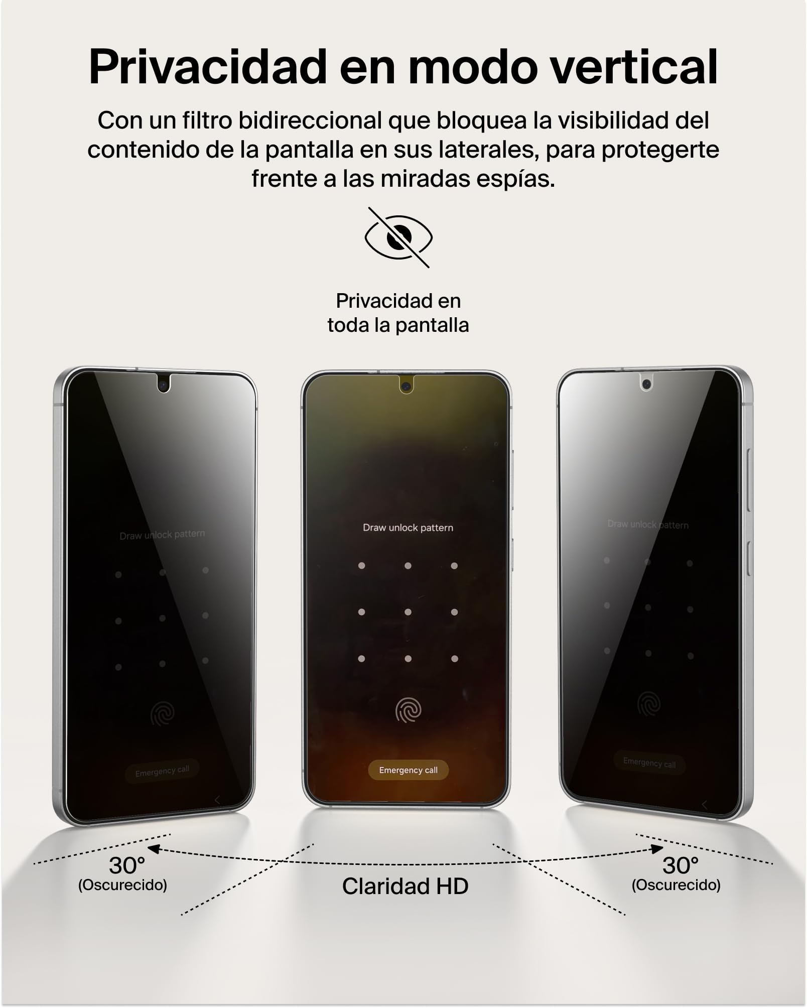 Belkin ScreenForce Titan EcoGuard Protector de Pantalla con Filtro de Privacidad, Samsung Galaxy S26, Protector Pantalla Resistente a los Arañazos e Impactos, Antihuellas, Marco de Alineación Fácil