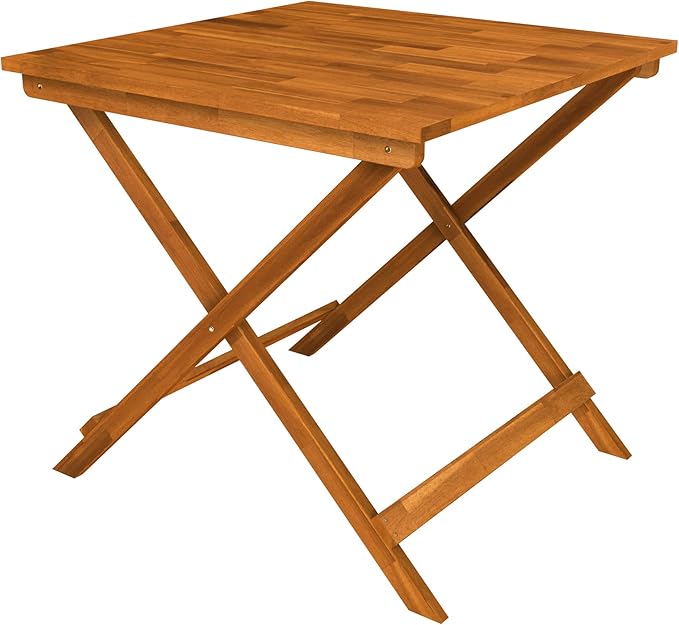 Interbuild Sydney Wood Folding Indoor Outdoor Small Table