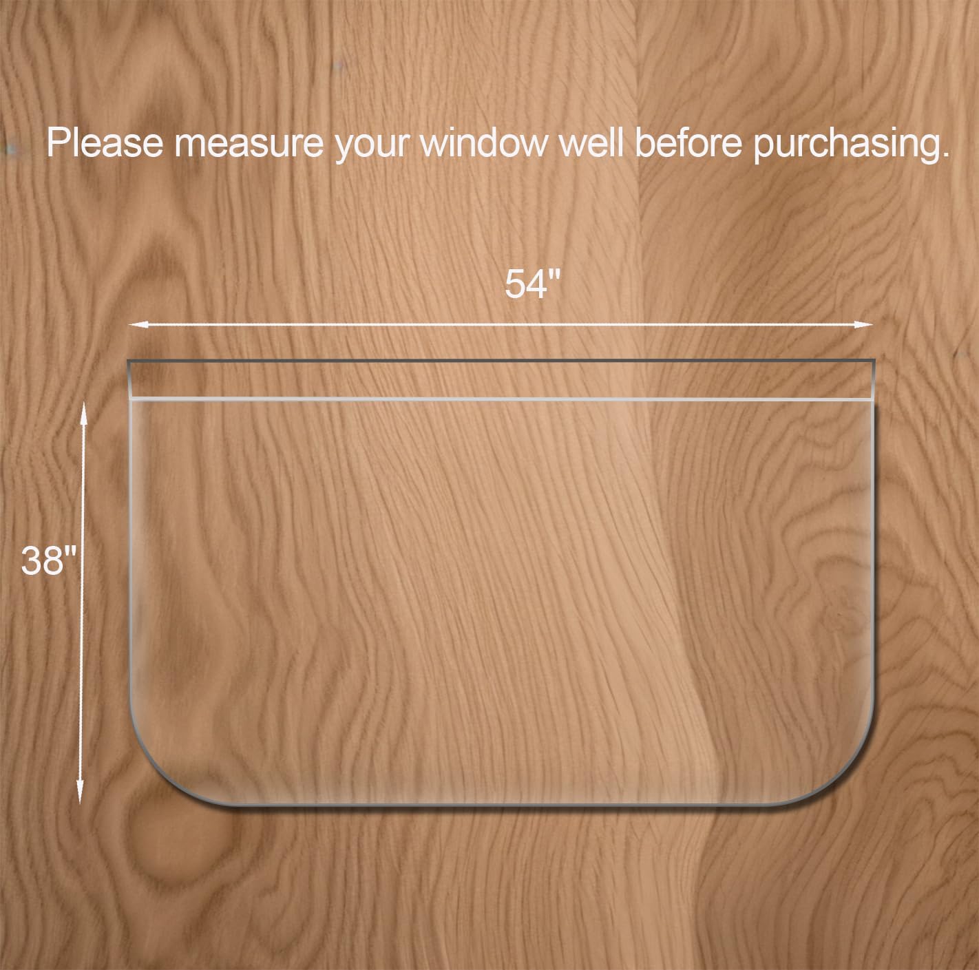 54" x 38" Clear Polycarbonate Window Well Covers Outside - Heavy Duty Waterproof Basement Egress Windows Well Covers