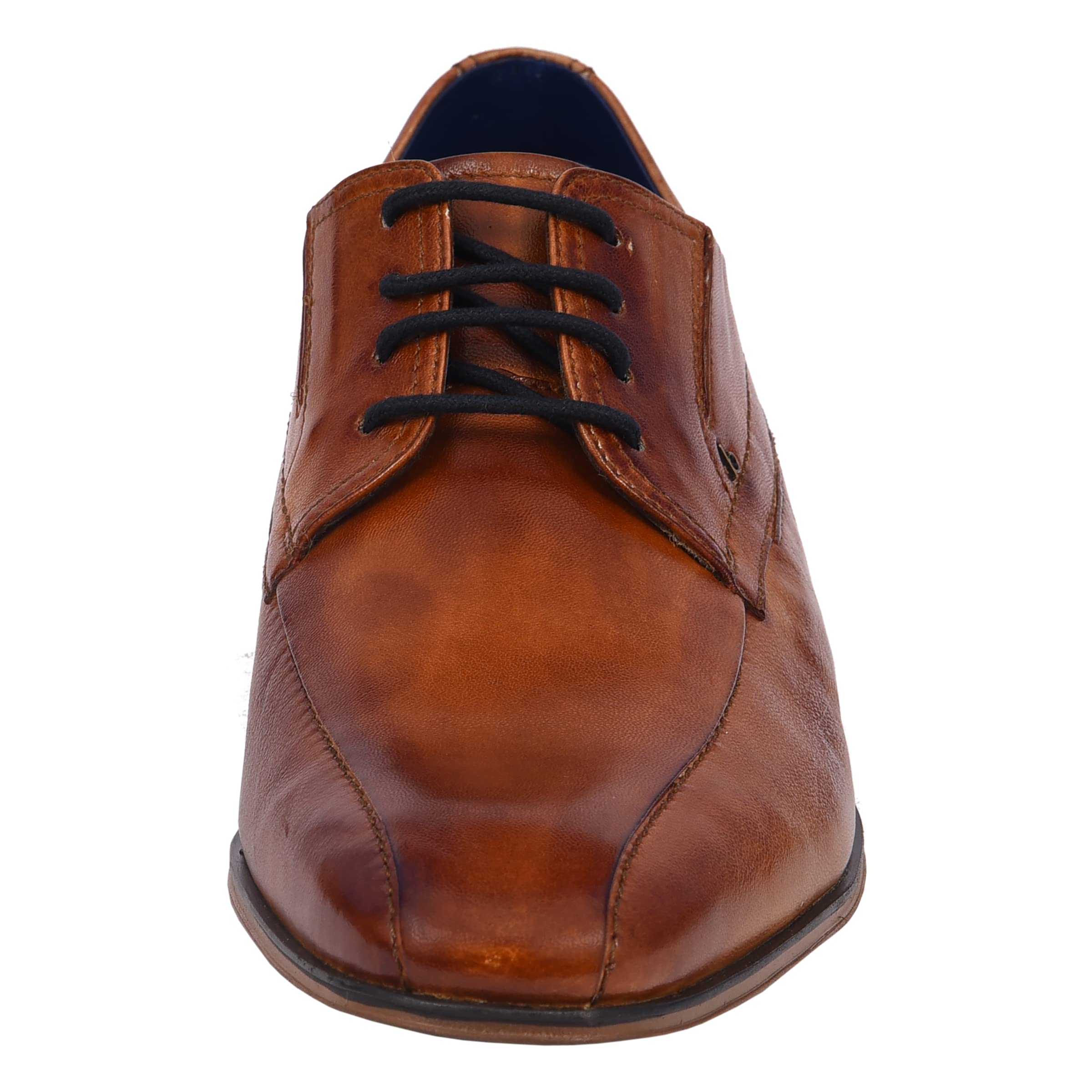 Bugatti Herren Business Halbschuh aus Leder, Derby mit Gummizug und Parallelnaht