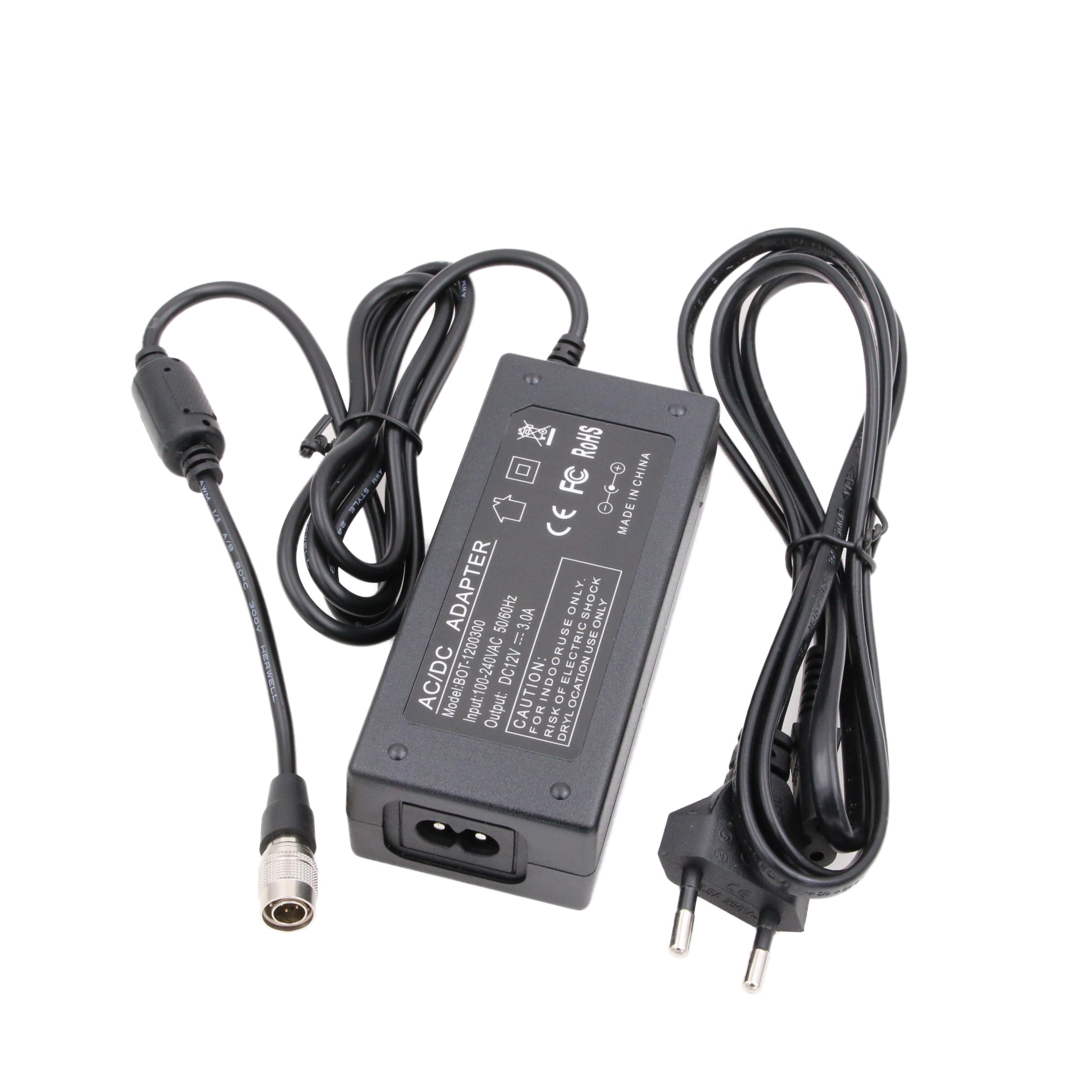 Hirose 4 Pin AC DC Power Adapter Charger per dispositivi audio registratore 744T