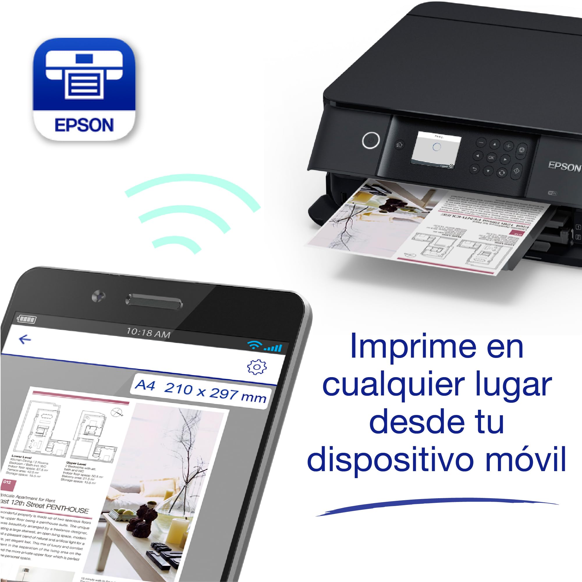 Epson Impresora de inyección de Tinta multifunción Expression Premium XP‑6100 A4 con conectividad inalámbrica