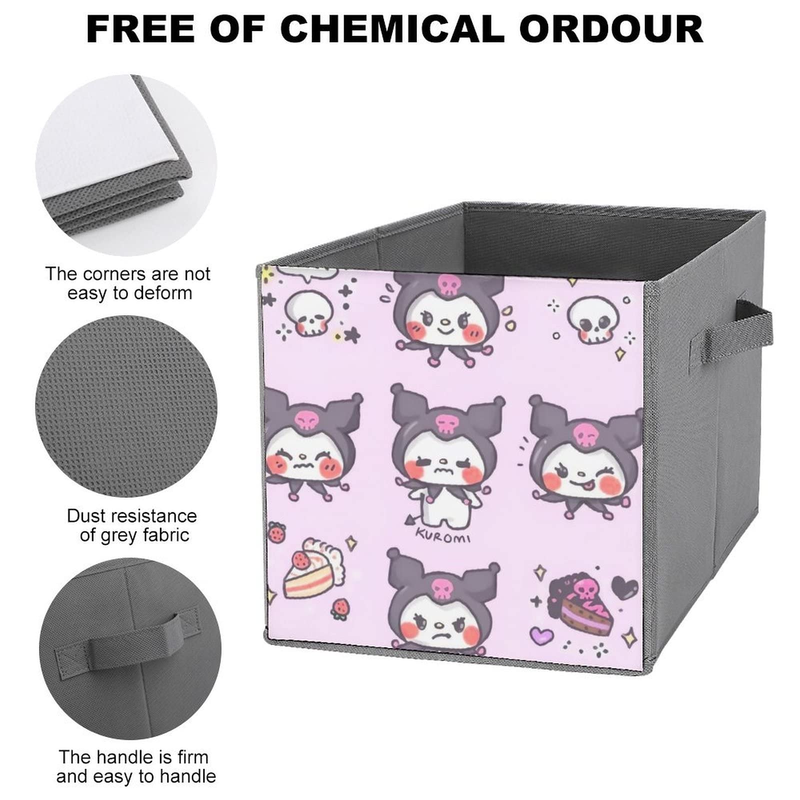 2点3333円♡新品♡クロミちゃん♡蓋付き収納ボックス 新品 ふた付き 収納ケース サンリオ クロミ ボックス 小物入れ