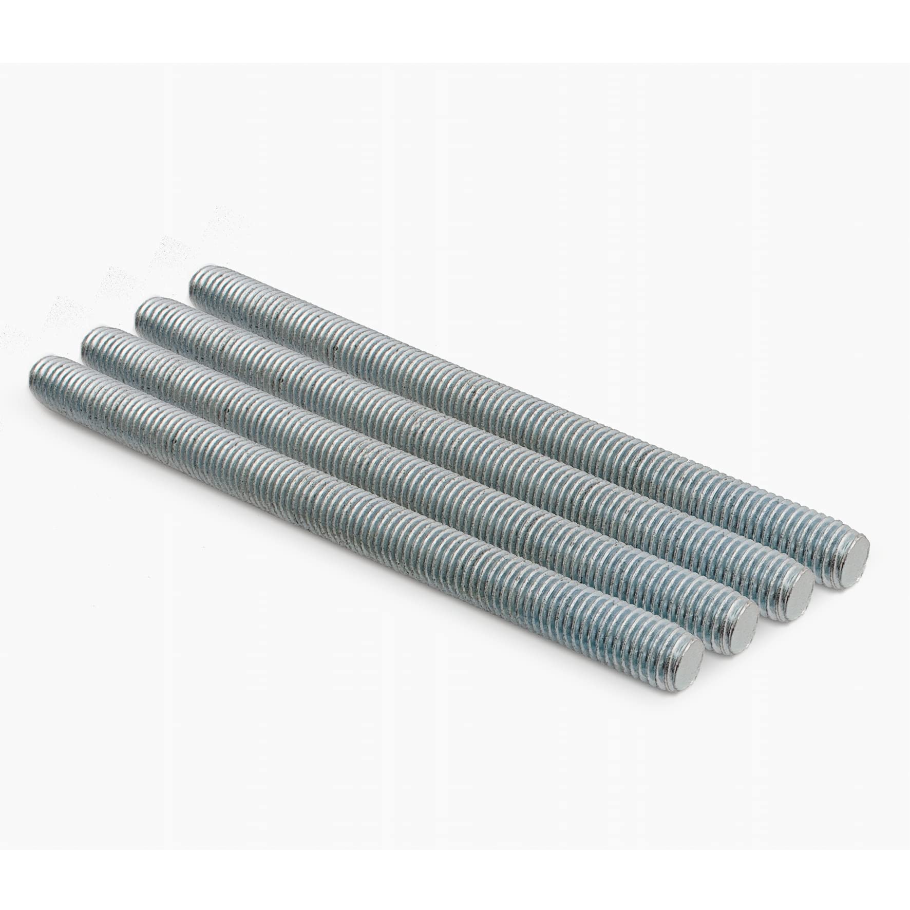 BAUQOO - Barras roscadas M12 certificadas de acero 8.8 galvanizado de alta resistencia 4 piezas longitud 16,5 cm tuercas M12
