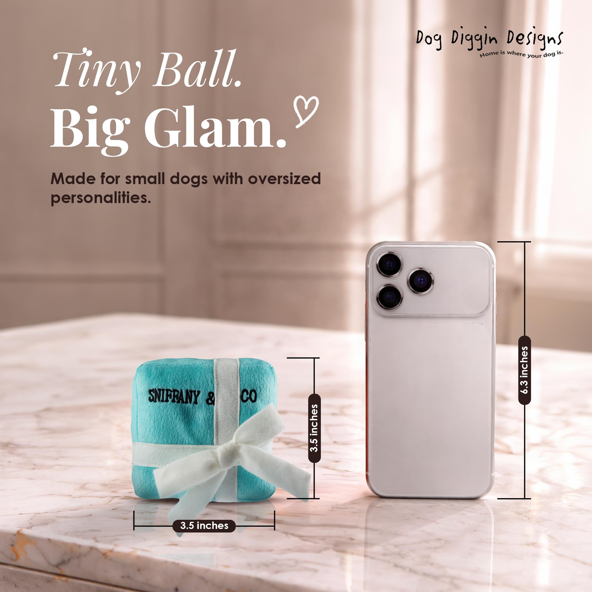 Dog Diggin Designs Sniffany and Co Jouet en Peluche avec couineur pour Chien