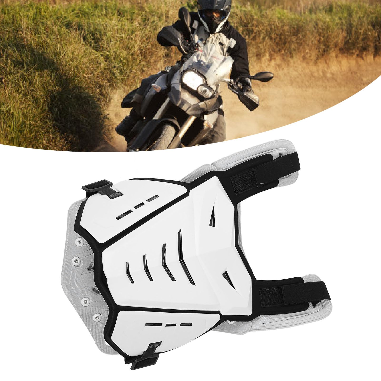 Acouto Motocross Protector del Cofre de la Motocicleta Armor de la Moto del Techo de la Bicicleta de Tierra con Estrecho Ajustable Espuma Absorbente para Hombres Mujeres en Equipo de