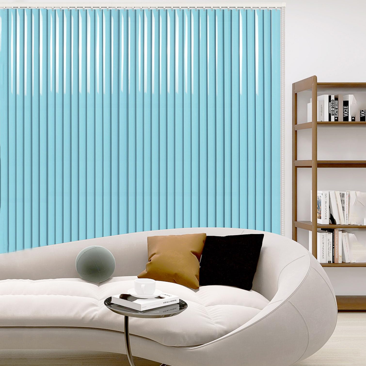 Verdunkelungs-Vertikaljalousien,Aluminium-Jalousien Lamellenvorhang,Lamellen Fenster Rollo zur Sichtschutz-Lichtregulierung,Lamellenjalousien aus Metall Für Heimbüro (120x210cm(WxH))