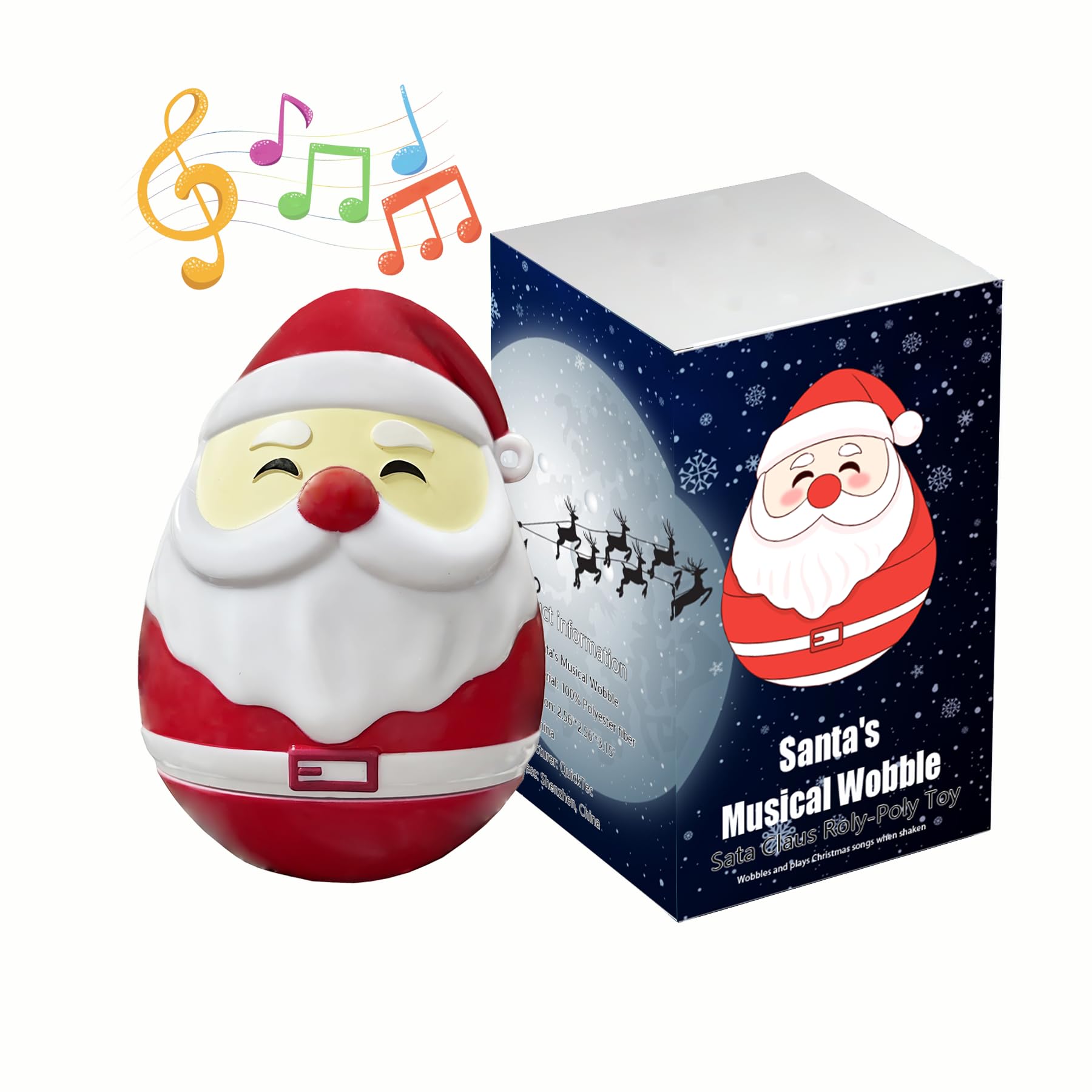Amazon.com: iweeta Santa's Musical Wobble Toy, Rechargeable Sata