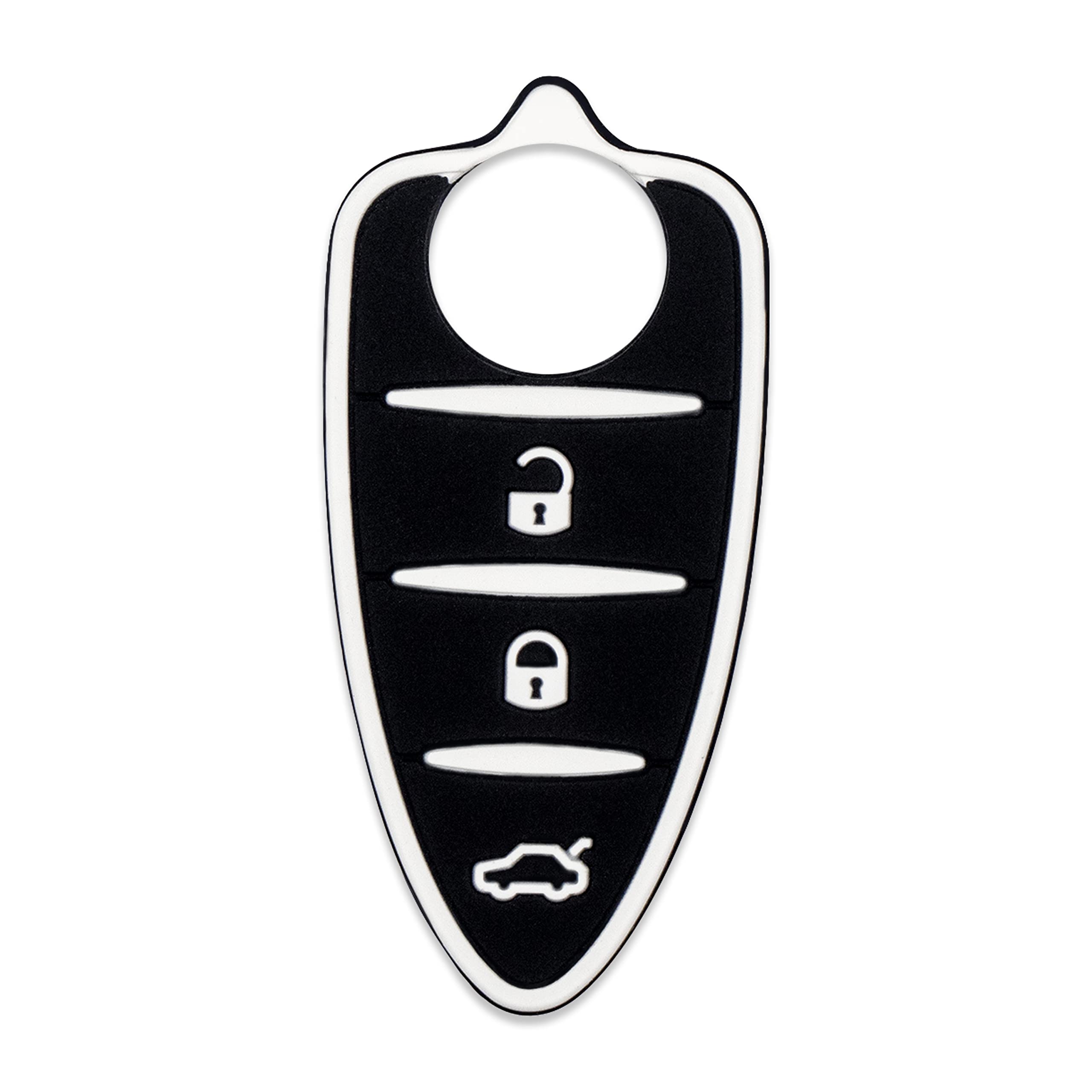 Alfa Romeo Mito Giulietta Brera 159 Silicone Key Case Replacement 3 Button Black White