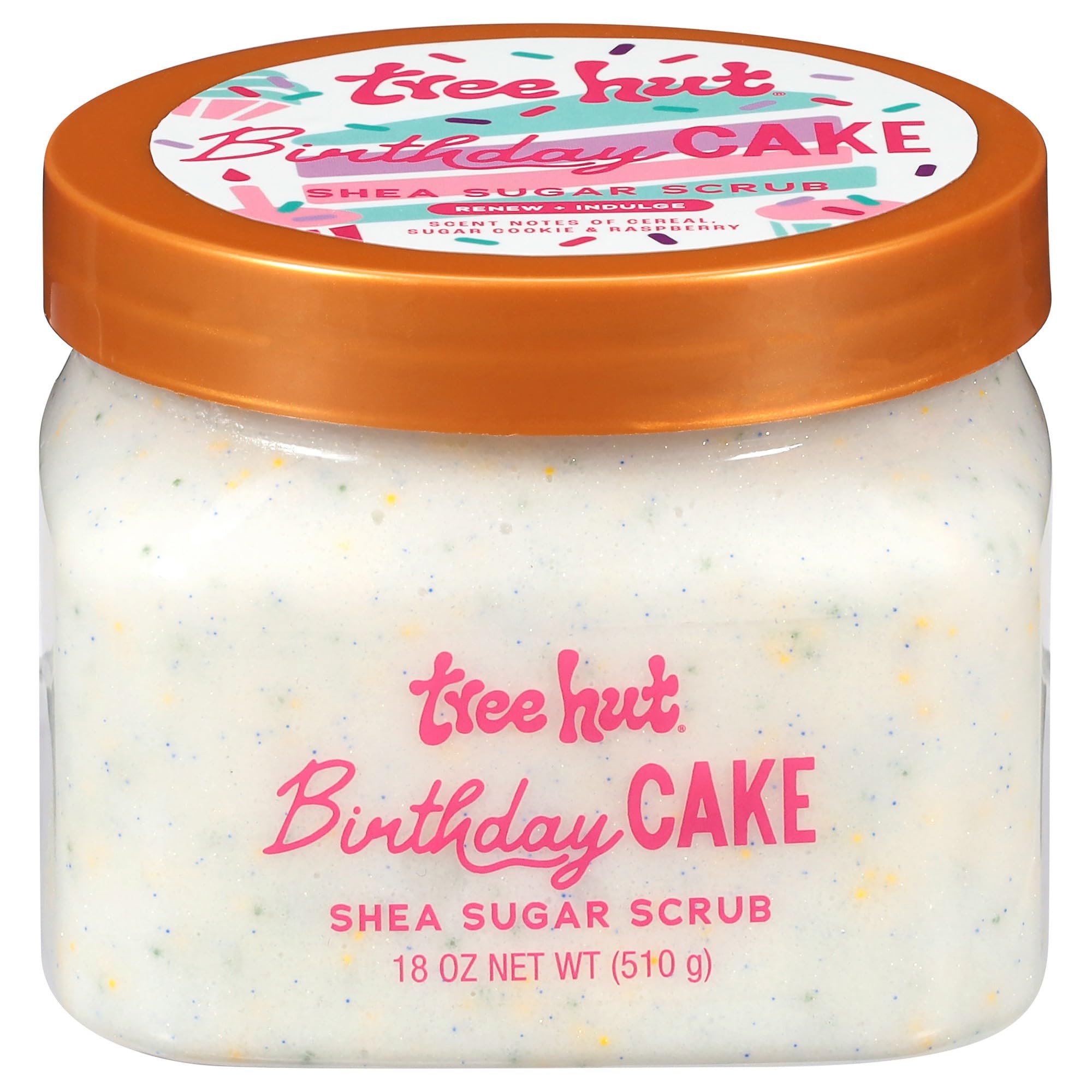 Tree Hut Exfoliating Shea Sugar Scrub Birthday Cake, 18 oz
