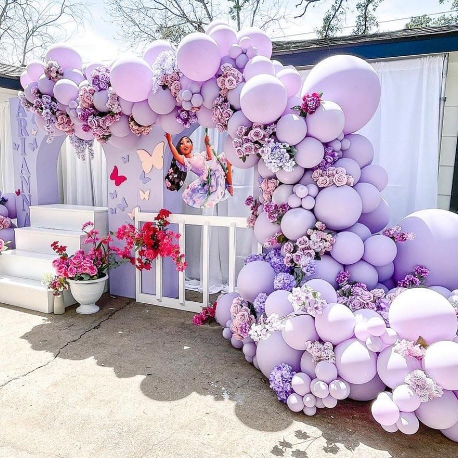Image of KBZVNAF Pastel Purple Latex Party Balloons 50 Pack 12 inch