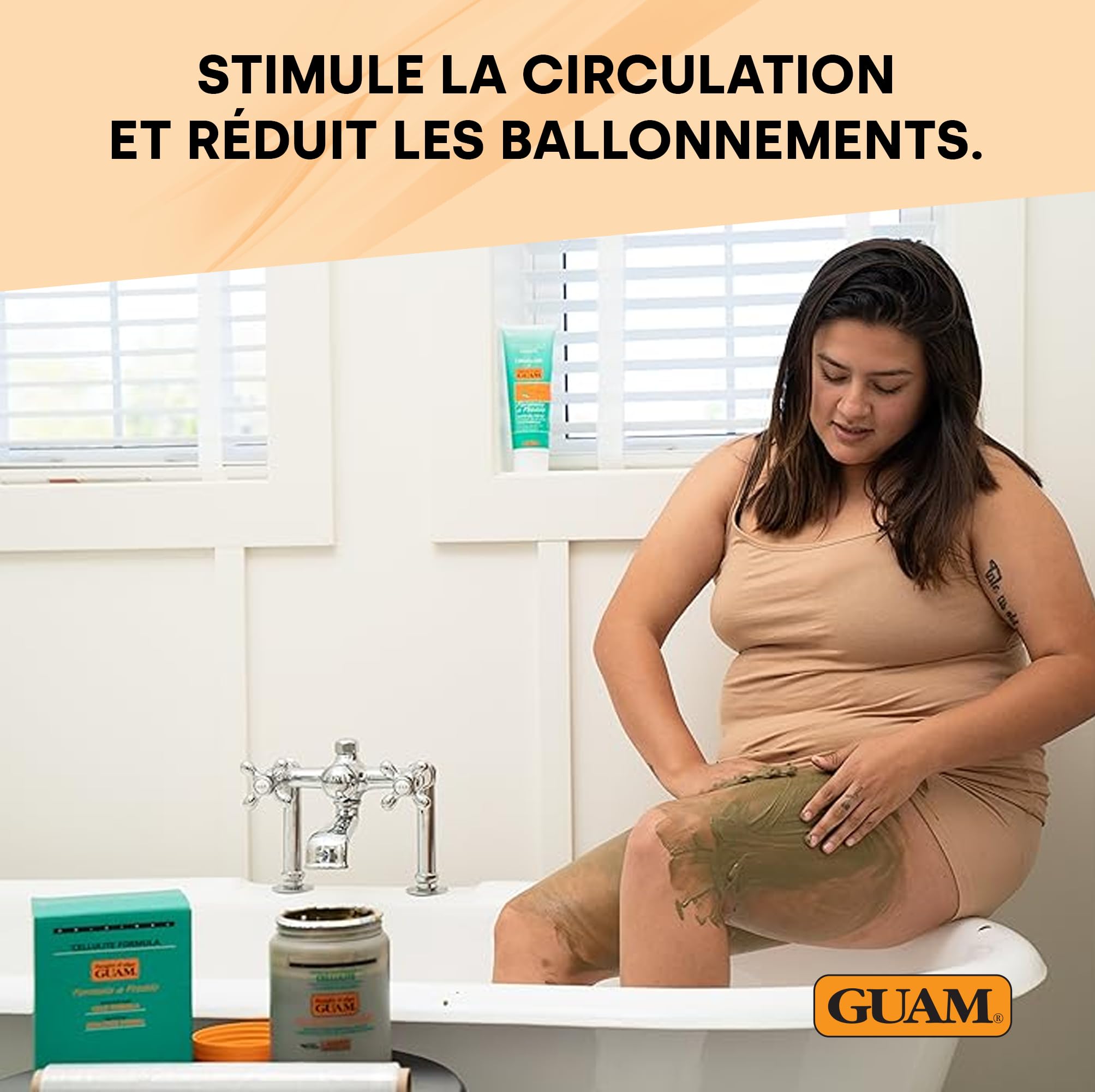 GUAM Boue d’algues 1kg Anti-cellulite Argile Raffermissante au Menthol Effet Froid Tonifie la Peau