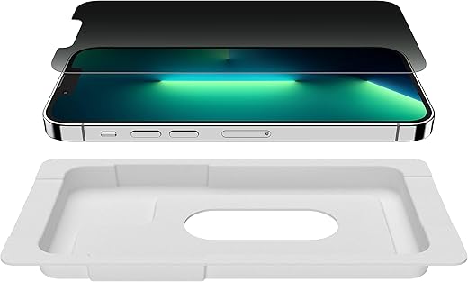 Belkin Privacy Tempered Glass Screen Protector Guard for iPhone 14/13/13 Pro