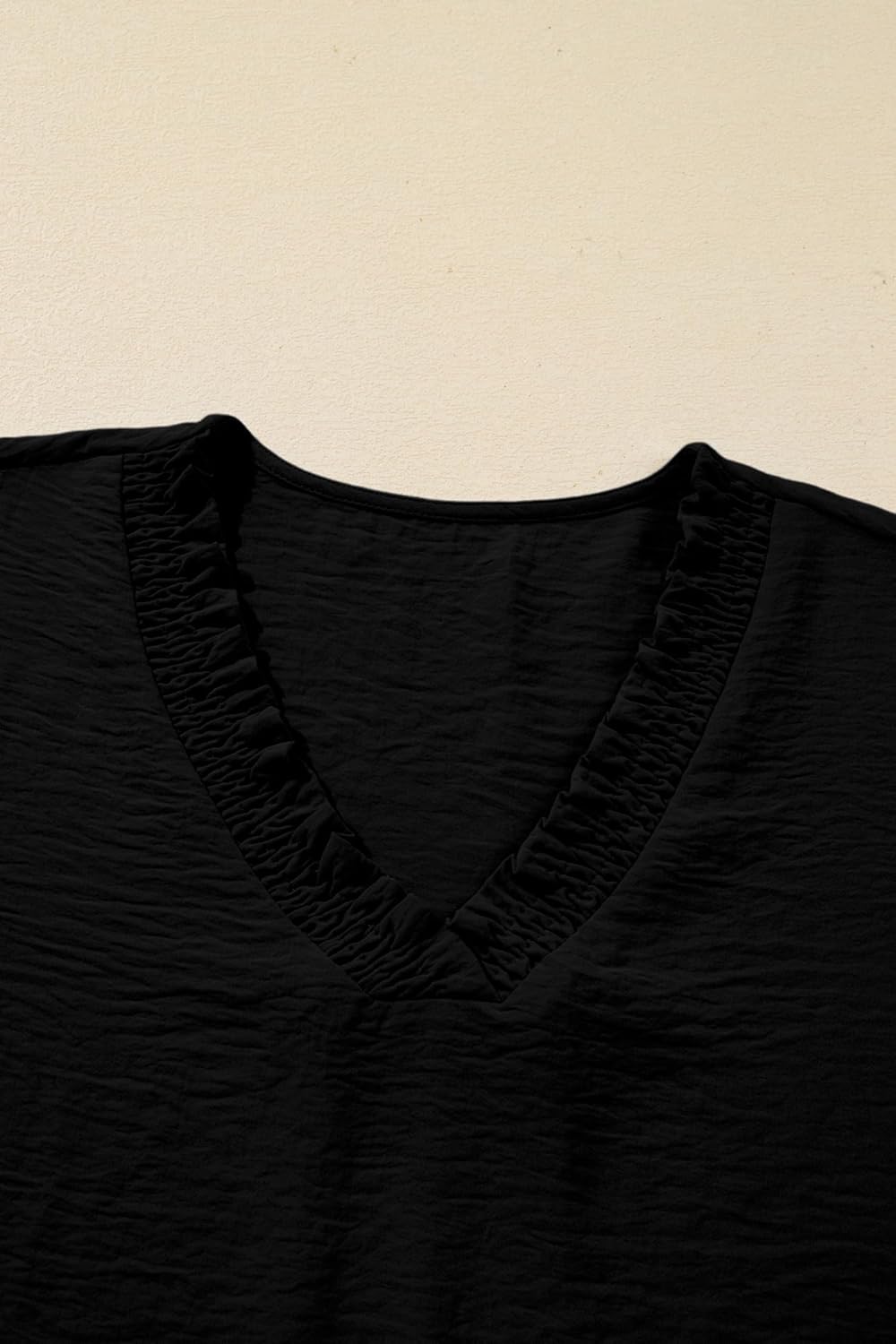 SHEWIN Women Smocked Neck Tops 3/4 Sleeve Loose Fit Shirts Business Dressy Casual 2026 - Image 7