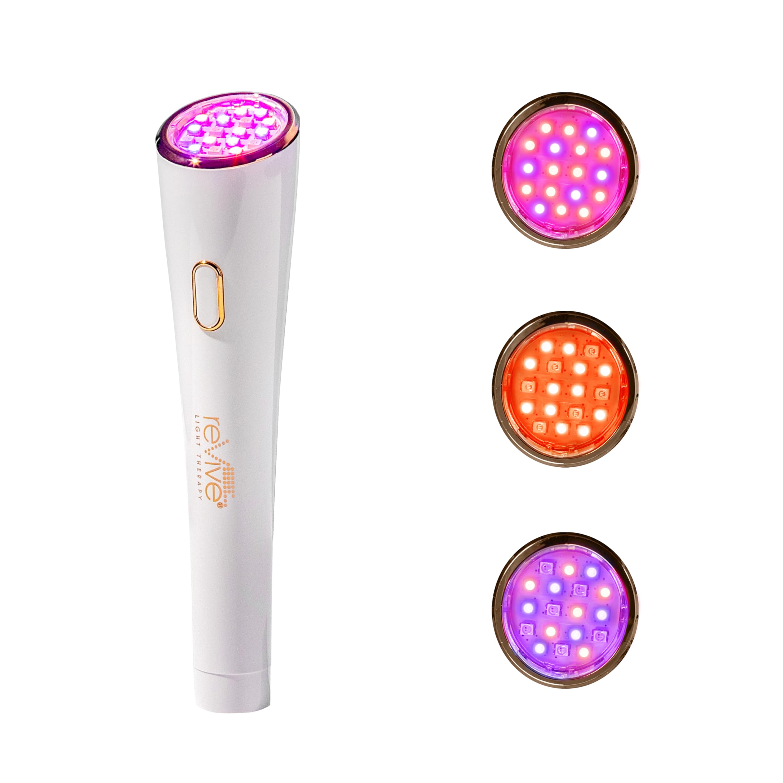 reVive Lux Collection Glo Aging & Acne Device, FDA-Cleared & Medspa-Quality Blue Light, Red, Amber & Infrared Acne Tools, Science-Backed LED Light Therapy Products