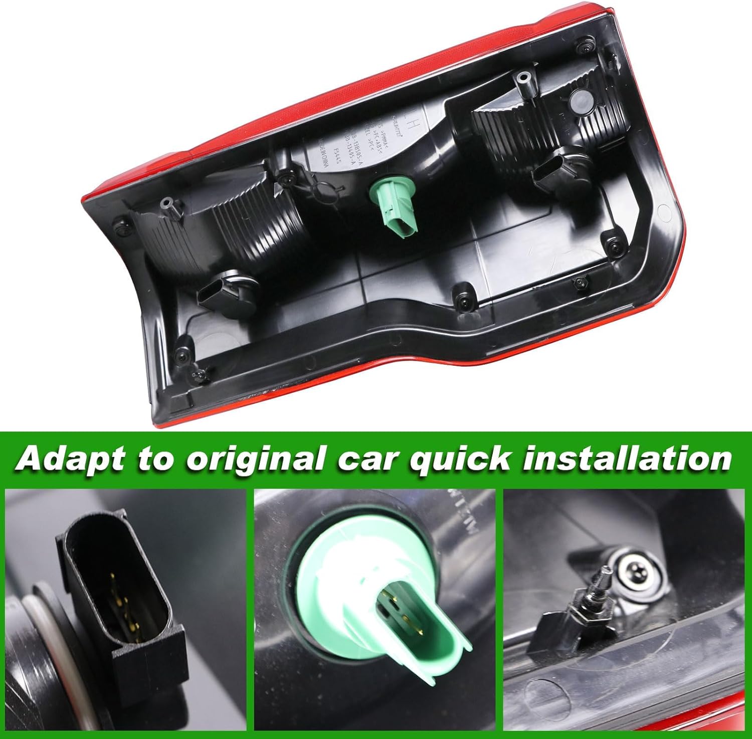 Tail Light W/O Blind Spot Compatible With 2023 2024 2025 Ford F250 F350 F450 Super Duty W/O Blind Spot Left Driver Side Rear Taillight Replace PC3Z13405D (Halogen Type)