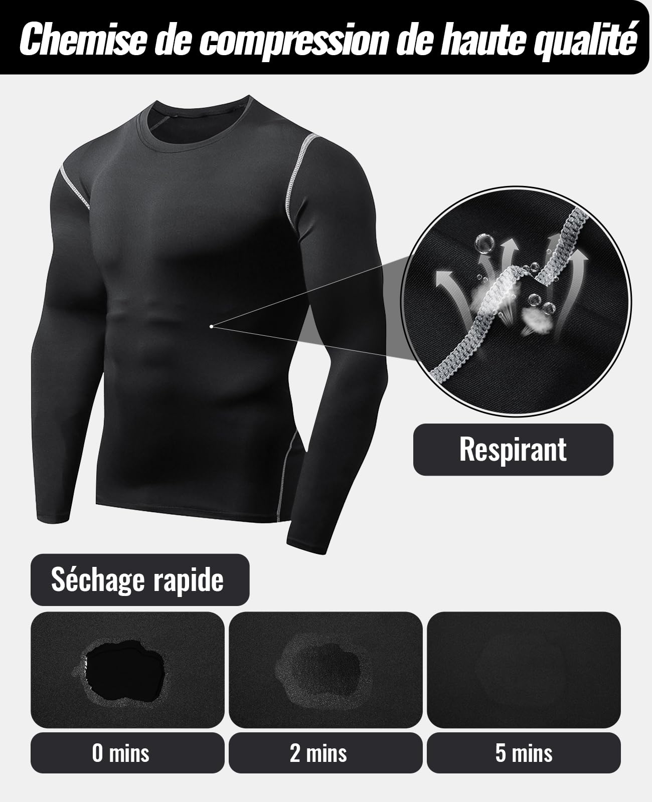 Niksa Ensemble Compression Homme Tenue Sport Fitness Vêtement Running Tee Shirt Compression Legging Sport Short Running
