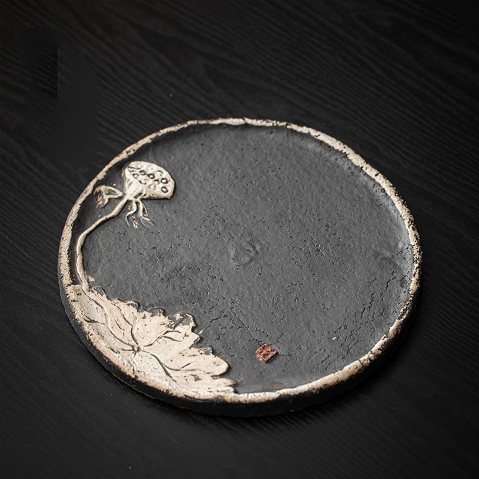 Zestaw do herbaty ceramiczna okrągła sucha bańka taca na herbatę kreatywny lotos bąbelkowy stolik do herbaty dom zestaw do herbaty kung fu taca retro jednowarstwowa sucha taca bąbelkowa chiński zestaw