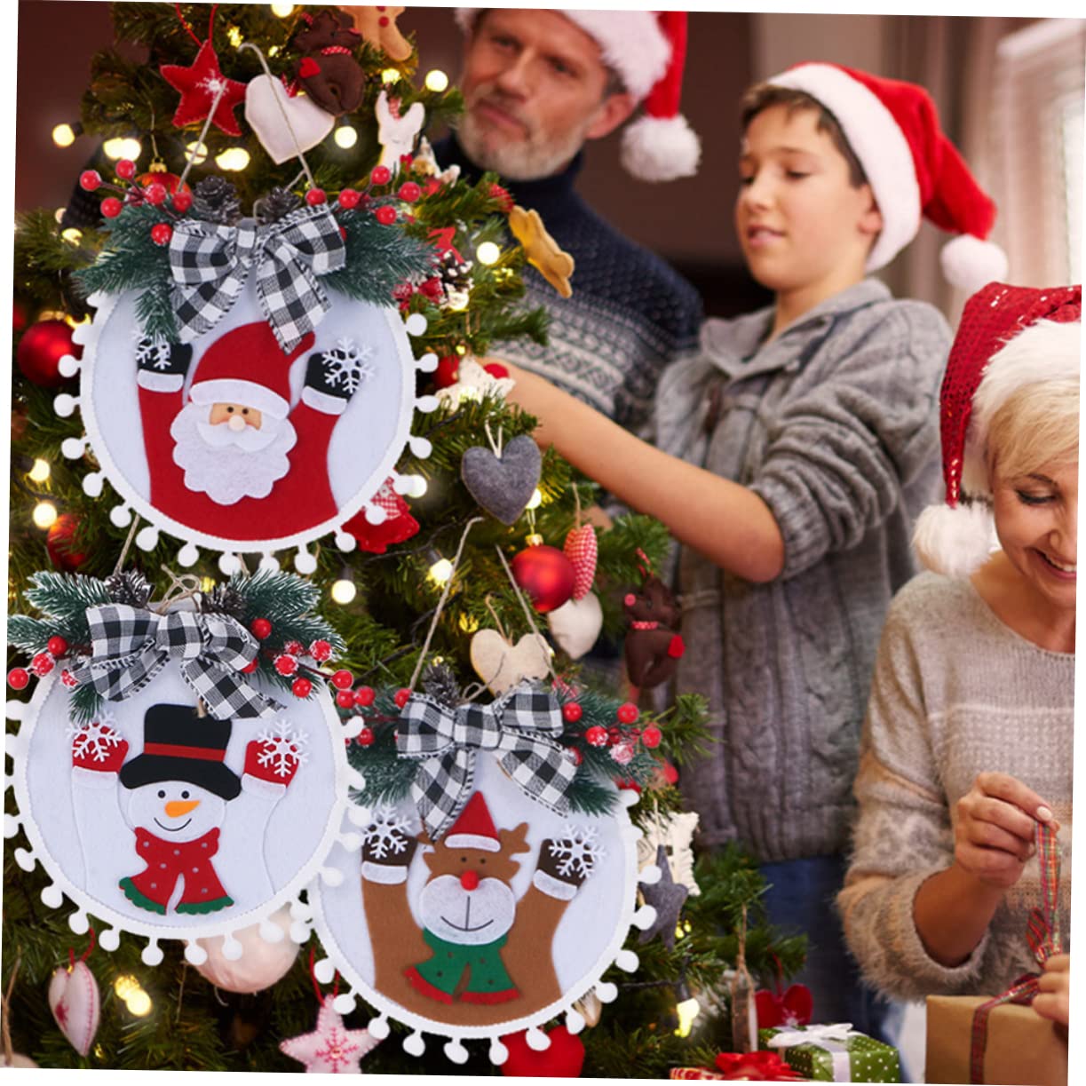 Amazon.co.jp: TOYMYTOY クリスマスリースオーナメント メリー 
