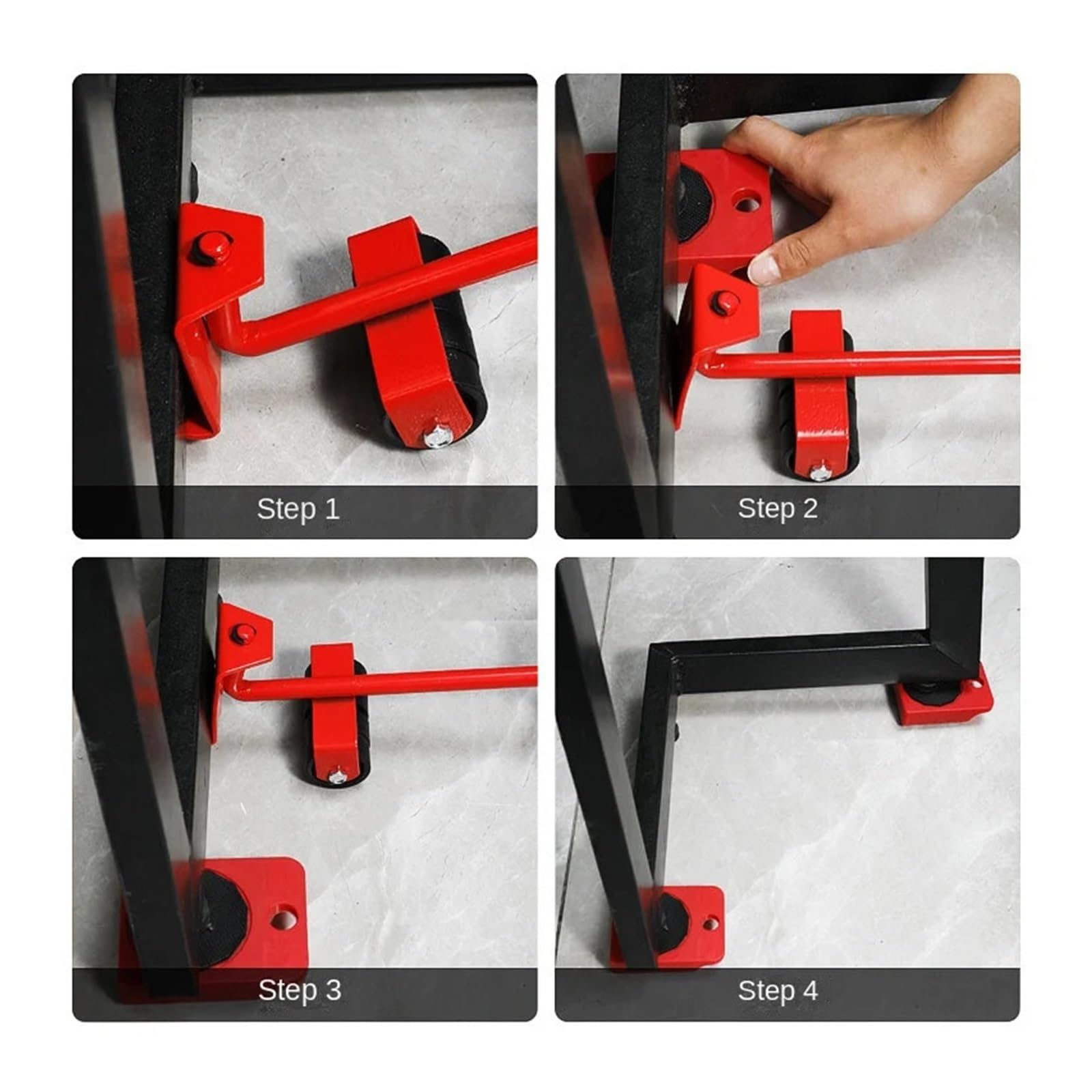 Zestaw do przenoszenia ciężkich mebli, podnośnik, pralka, lodówka, narzędzie transportu materacy, pomoc przy przeprowadzce(5Pcs-Set)