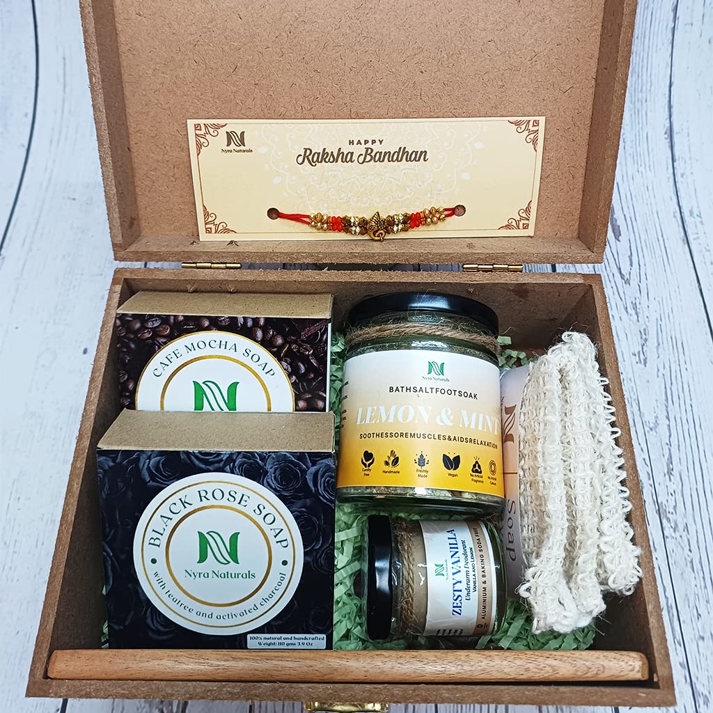 Nyra Naturals Combo Gift Set for Raksha Bandhan | Eco friendly Natural Body care set (Gift Box Combo 1)-image-22