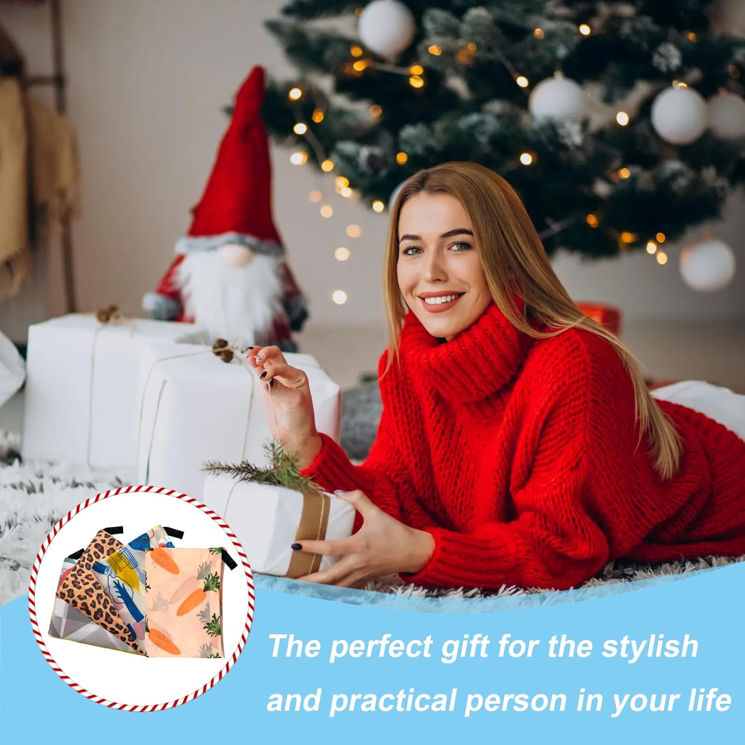 Reusable Grocery Bags Foldable 50LBS with Carabiner, Packable Shopping Tote for Travel, Beach, Grocery - Image 8