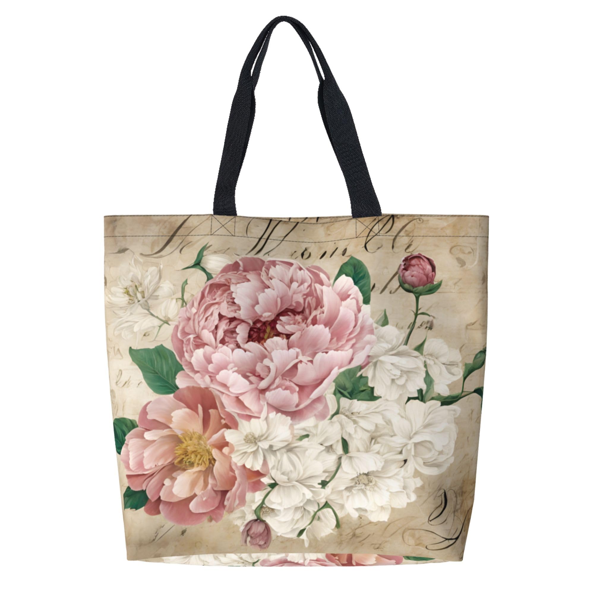 Famame Canvas Tote Bag Large Women Casual Shoulder Bag Handbag Reusable Multipurpose Shopping Grocery Bag For Outdoors…